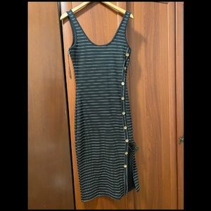 Primark Black and White Stripe Dress Size 8